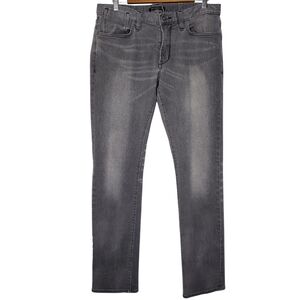 John Varvatos Bowery Men's Gray Denim Slim Straight Jeans Sz 32